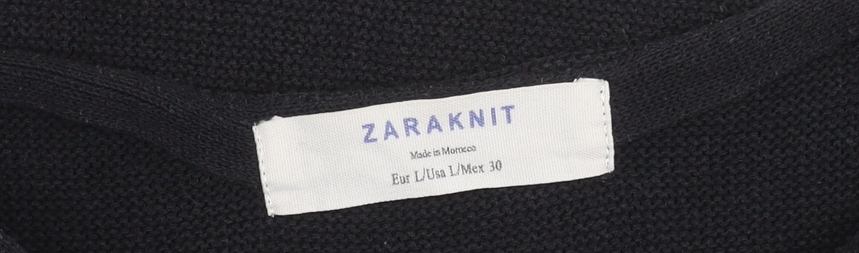 Womens UK Size L Zara Black Pullover Jumper