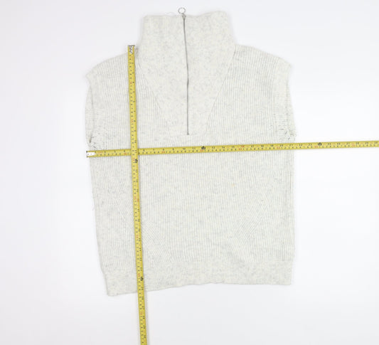Womens UK Size S Marks and Spencer Grey Vest Jumper