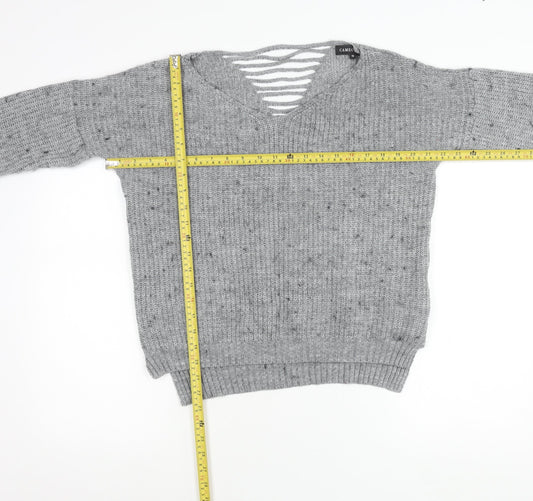 Womens UK Size 10 Cameo Rose Grey Pullover Jumper