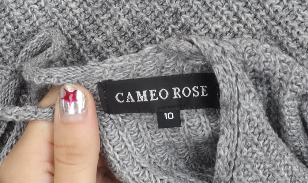 Womens UK Size 10 Cameo Rose Grey Pullover Jumper
