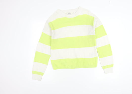 Additional front view of H&M Teens Multicoloured Striped jumper, size 14, Acrylic Knit
