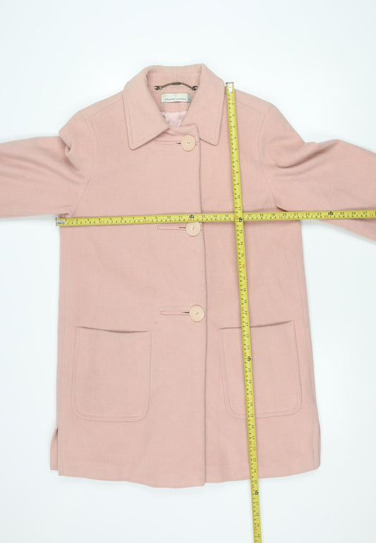 Country Casuals Women Pink Wool Cashmere Mid-Length Coat M