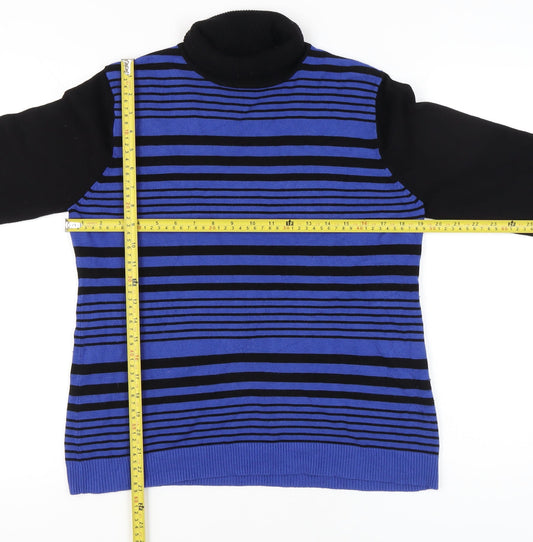 Womens UK Size 12 Marble Blue Pullover Jumper