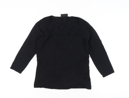 Womens UK Size 12 Principles Black Wrap Blouse