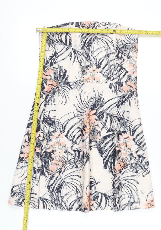 Next Women’s Strapless Multicoloured A-Line Dress UK 12