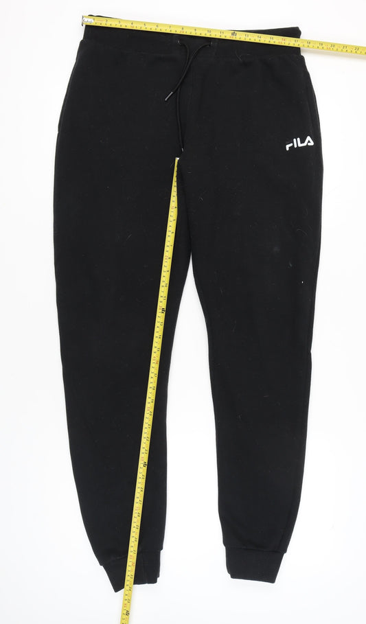 Fila Mens Black Jogger Sweatpants XL Regular Fit Casual