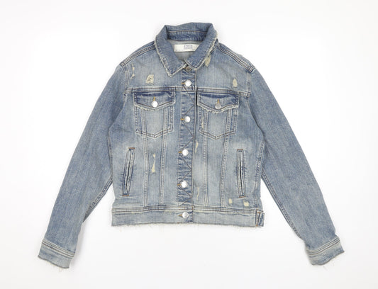 Womens UK Size 8 Zara Blue Basic Jacket