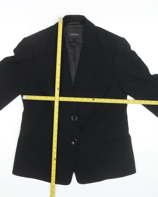 Jaeger Women's Black Size 14 Tailored Suit Jacket Blazer