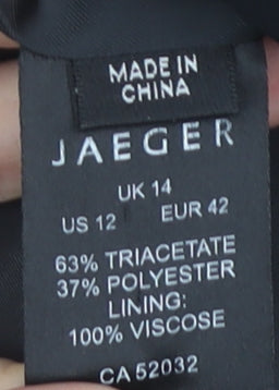Jaeger Women's Black Size 14 Tailored Suit Jacket Blazer