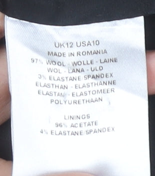 Jaeger Womens Grey Check Wool Blend Blazer Jacket Size 12