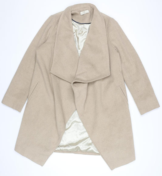 Womens UK Size 10 Wallis Beige Overcoat