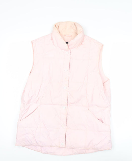 Womens UK Size 1012 Lands' End Pink Puffer Jacket