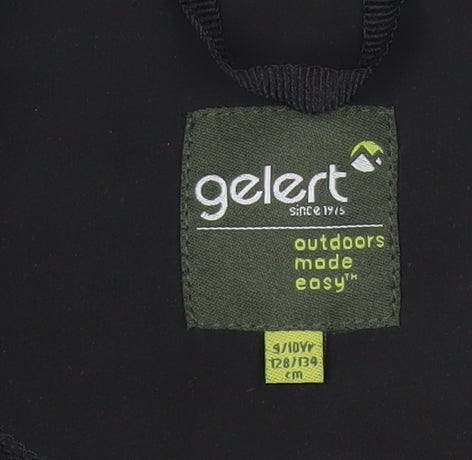 Additional view of Gelert boys’ black softshell jacket, size 9-10, years full zip outdoor coat