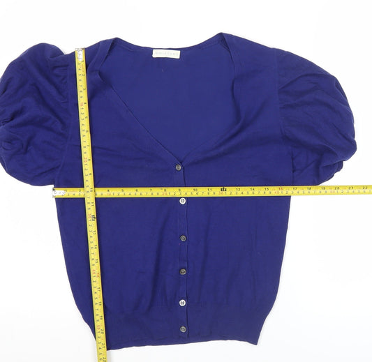 Womens UK Size 12 Whistles Blue Cardigan Jumper