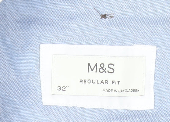 Marks and Spencer Mens Beige Chino Trousers Size 32 Regular Fit