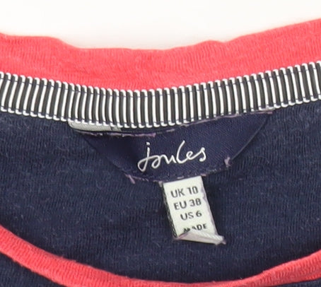 Womens UK Size 10 Joules Blue Basic T-Shirt