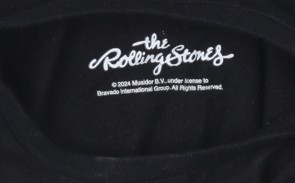 Teens UK Size L The Rolling Stones Black Basic T-Shirt