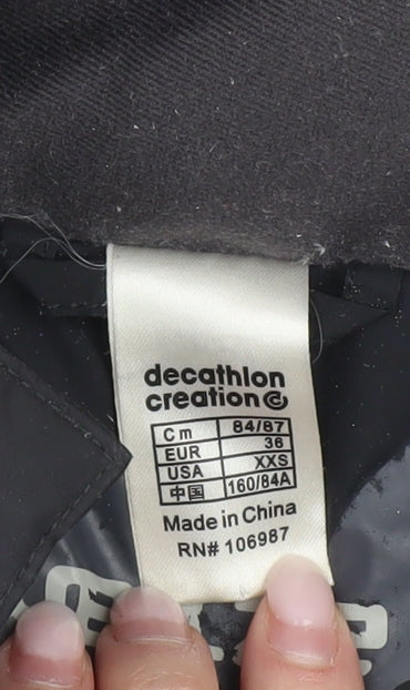 Womens UK Size 8 Wedze Black Puffer Jacket