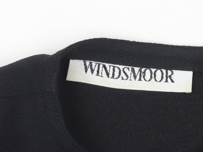 Womens UK Size 12 Windsmoor Black Basic Blouse