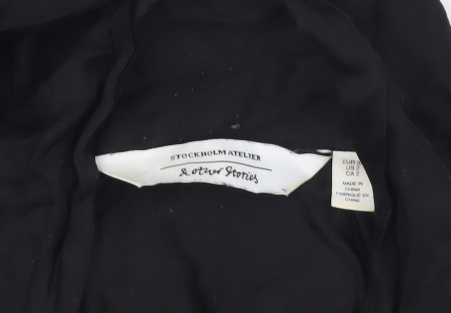 & Other Stories Women Black Size 6 Blouse Long Sleeve Viscose