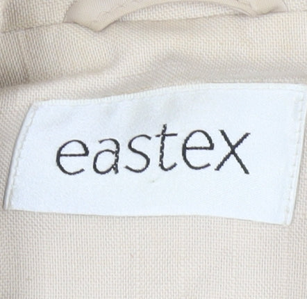 Eastex Women's Beige Size 16 Regular Fit Single Breasted Blazer