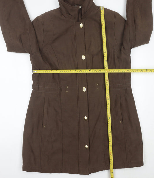 Womens UK Size L Anna Rose Brown Overcoat
