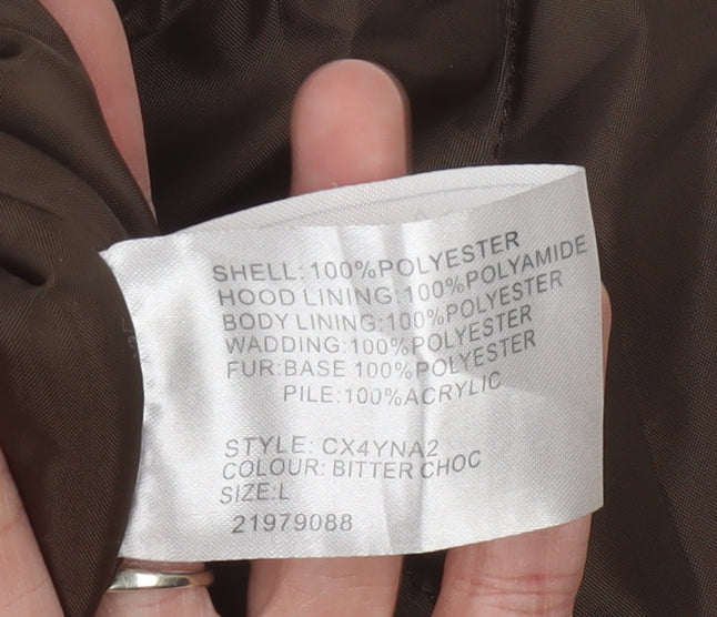 Womens UK Size L Anna Rose Brown Overcoat