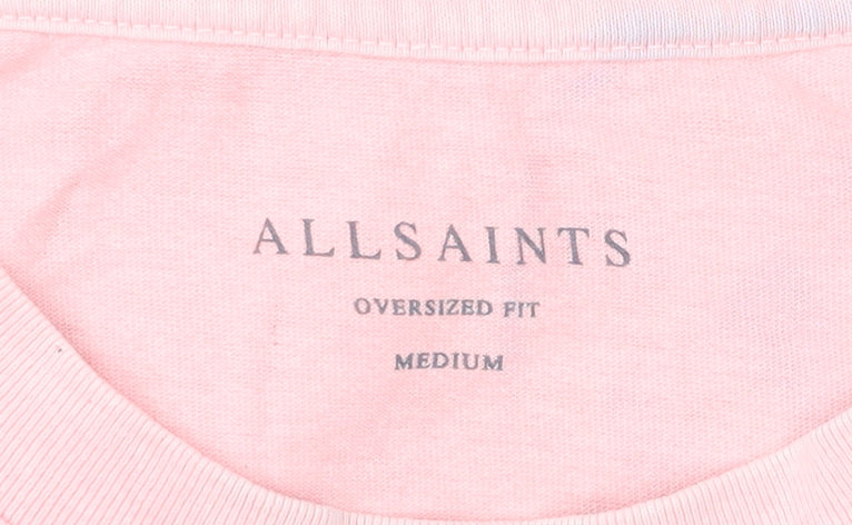 Mens UK Size M AllSaints Pink T-Shirt