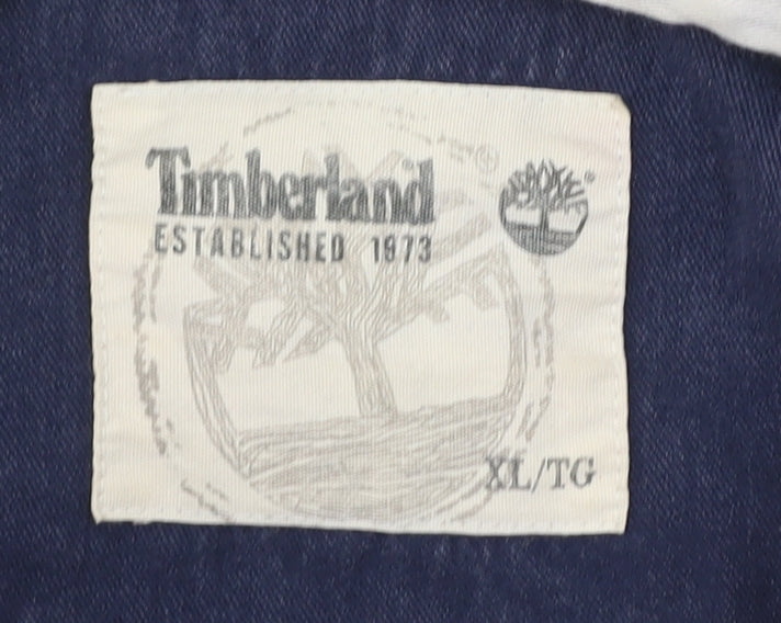 Timberland Men’s Multicoloured XL Rugby Stripe Collared Pullover Sweatshirt