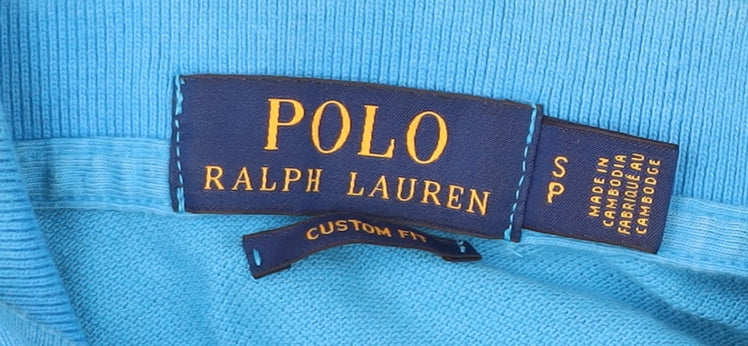 Ralph Lauren Men’s Blue Polo Shirt S Slim Fit Short Sleeve Cotton
