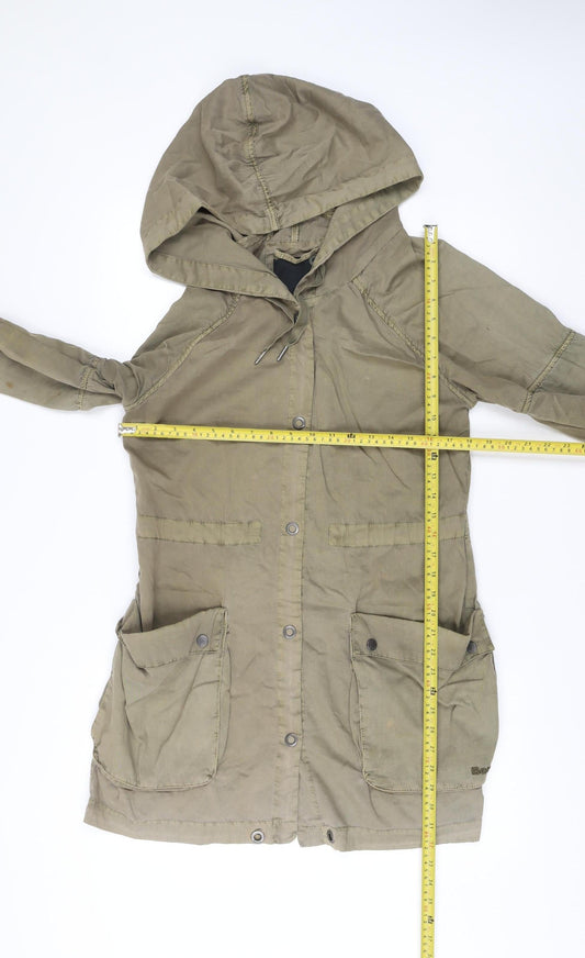 Womens UK Size S Bench Green Parka Coat