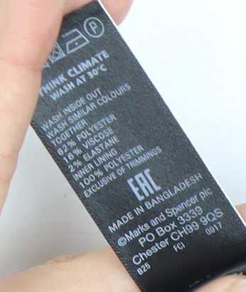 Marks and Spencer Women’s Blue Plaid Pleated Skirt UK12 Knee Length