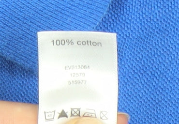 Stone Bay Men’s Blue Striped Cotton Polo Shirt Size S