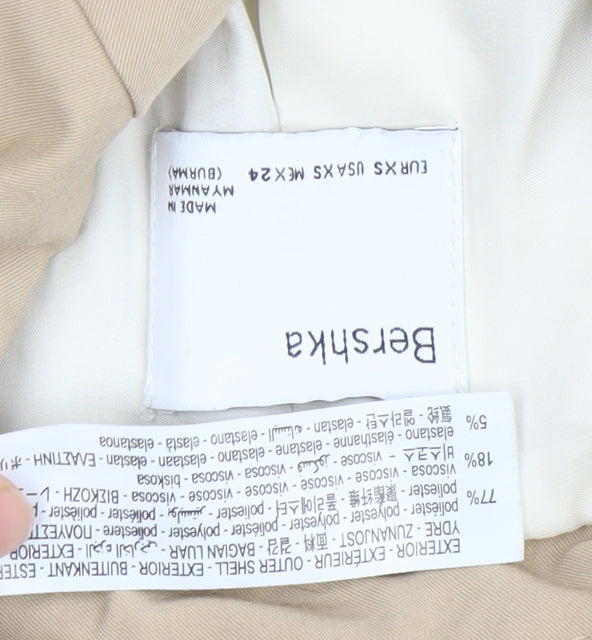 Bershka Women’s Beige XS Double-Breasted Blazer Jacket