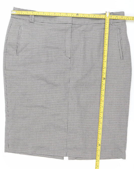 Marks and Spencer Women Grey Check Pencil Skirt Size 20 Workwear