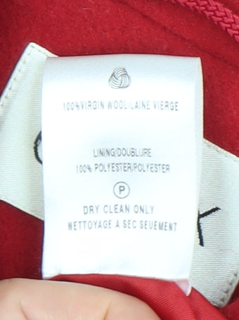 Womens UK Size 14 Eastex Red Overcoat