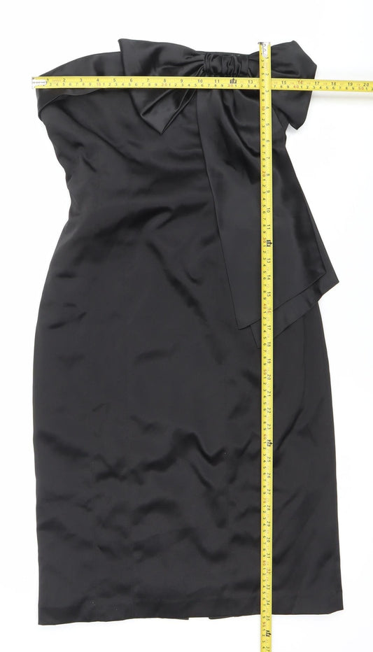 Atmosphere Women’s Black One Shoulder Bow Sheath Dress Size 12