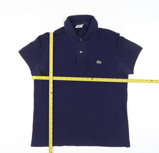 Lacoste Men’s Blue Polo Shirt Size M Cotton Casual Short Sleeve