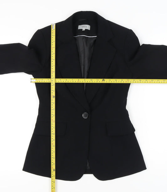 Marks and Spencer Women Black UK 8 Tailored Blazer Jacket