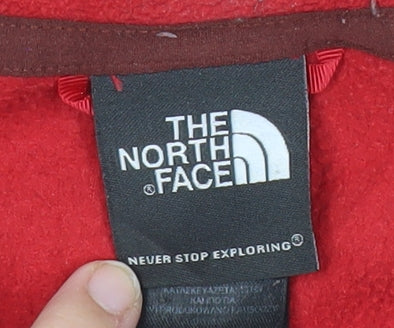 The North Face Men's Red Small 1/4 Zip Fleece Sweatshirt Outdoor