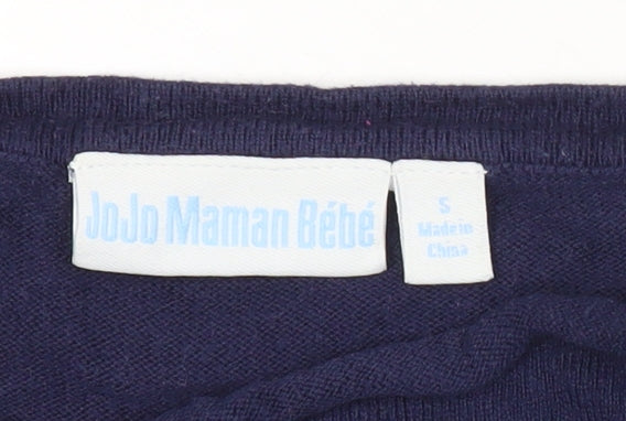 Womens UK Size S JoJo Maman Bébé Blue Pullover Jumper