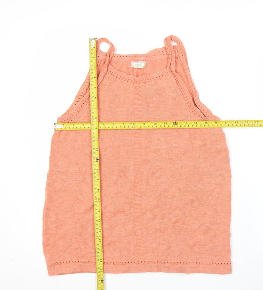 Womens UK Size 12 Fat Face Orange Basic Tank