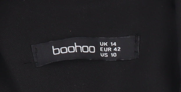 Boohoo Women’s Black Size 14 Blazer Jacket Single Breasted