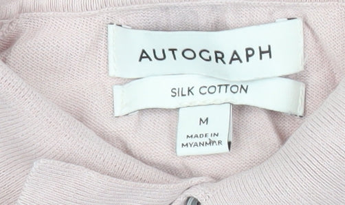 Marks and Spencer Men’s Pink Silk Cotton Polo Shirt M