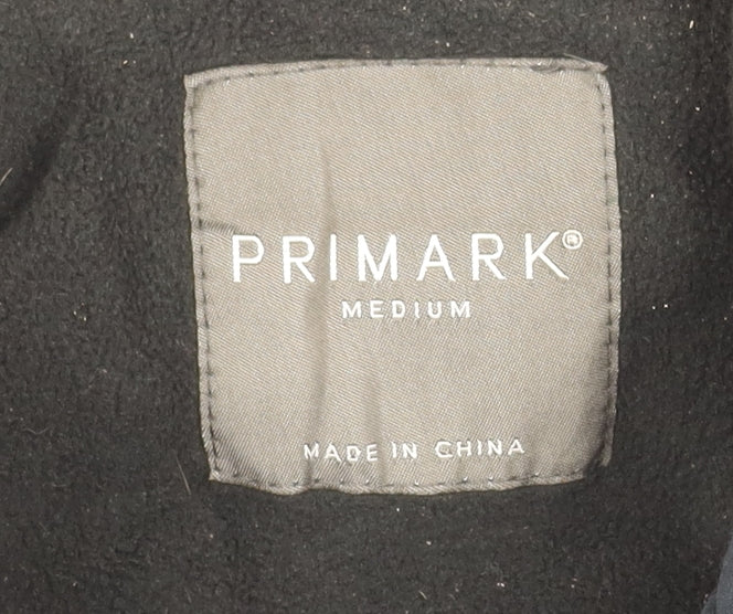 Primark Men’s Blue Medium Bomber Jacket Hooded Polyester Casual