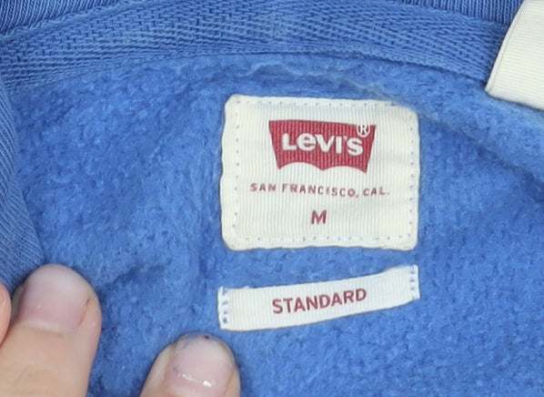 Mens UK Size M Levi's Blue Pullover Hoodie
