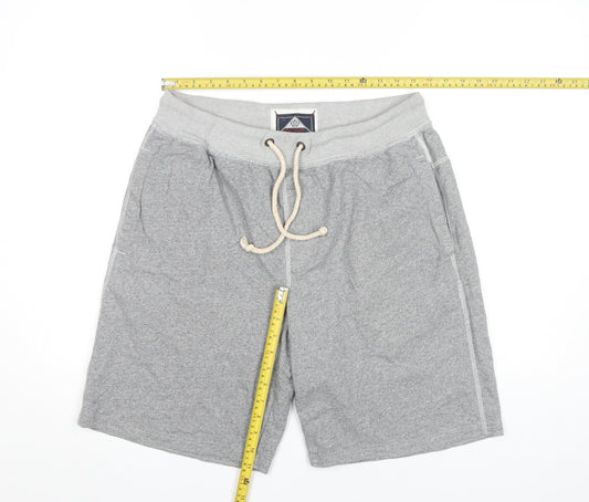 Next Mens Grey Sweat Shorts Medium Elastic Waist Drawstring Pockets
