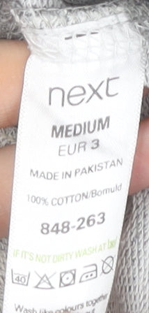 Next Mens Grey Sweat Shorts Medium Elastic Waist Drawstring Pockets