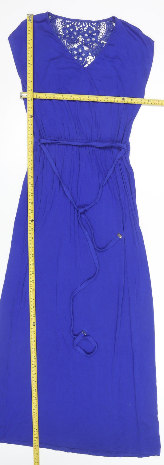 Dorothy Perkins Women’s Blue Size 6 Midi Fit & Flare Sleeveless Lace Dress