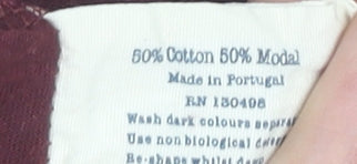 Jack Wills Womens Red Long Sleeve T-Shirt Size 10 Scoop Neck